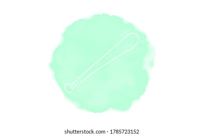 Handwritten simple icon illustration:  Bat