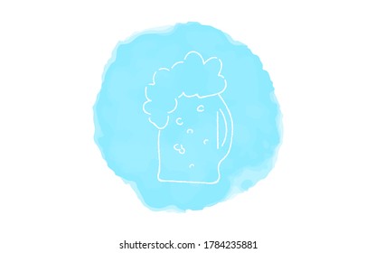Handwritten simple icon illustration:  Beer