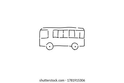 Side View Big White City Bus Stock Vector Royalty Free