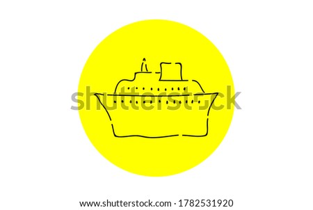 Handwritten simple icon illustration: Cruiser