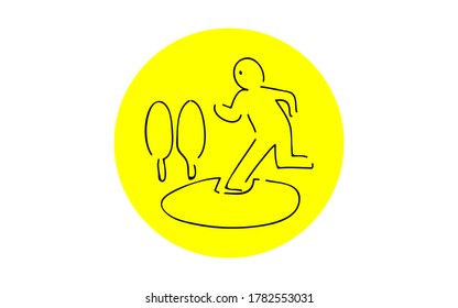 Handwritten simple icon illustration: local shelter