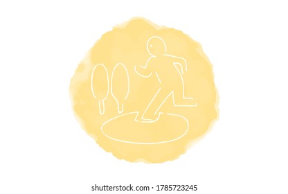 Handwritten simple icon illustration: local shelter