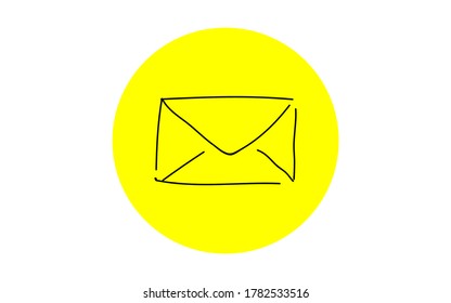 Handgeschriebene, einfache Icon-Illustration: Postsendung