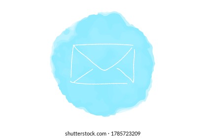 Ilustración de icono simple manuscrita:  correo