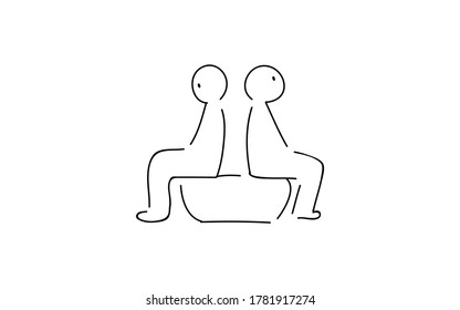 Handwritten simple icon illustration: Meeting