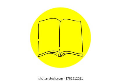 Handwritten simple icon illustration: note