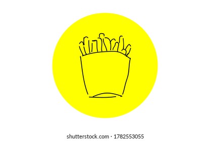 Handwritten simple icon illustration: potato