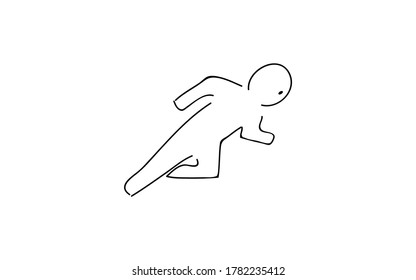 Handgeschriebene, einfache Icon-Illustration: Gewinner
