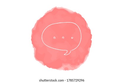 Handwritten simple icon illustration: Speech bubble