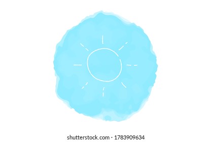 Handwritten simple icon illustration: Sun