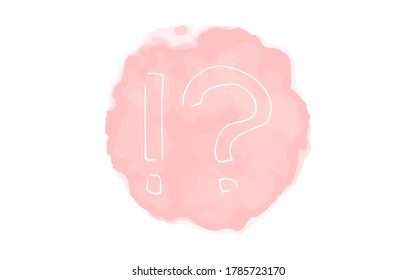 Handwritten simple icon illustration: surprised mark