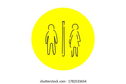 Handwritten simple icon illustration: Toilet