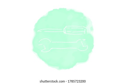 Handwritten simple icon illustration: Tool