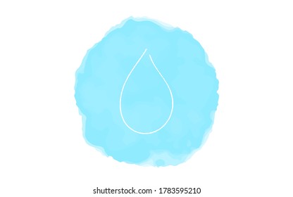 Handwritten simple icon illustration: Water drop