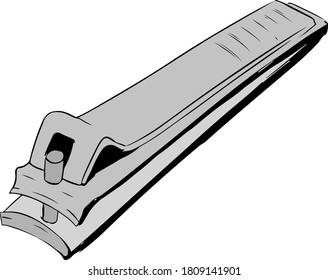 Handgeschriebene, einfache Nagelclipse-Illustration