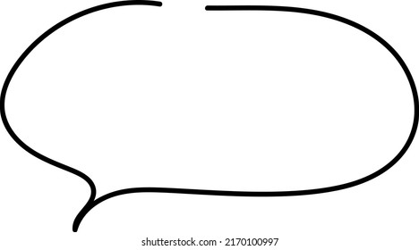 It is a handwritten speech bubble separately. I made it with a square (1: 1) size artboard using a single black color, main line only, no fill, and Adobe Illustrator.