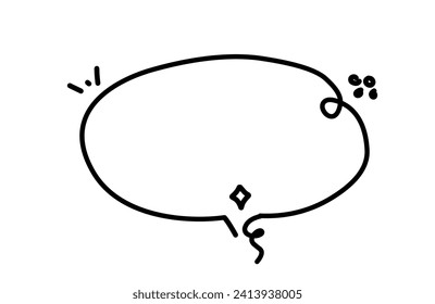 handwritten speech bubbles(black line, no painting)