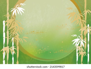 Handwritten style bamboo background illustration