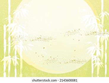 Handwritten style bamboo background illustration