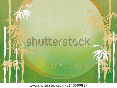 Handwritten style bamboo background illustration