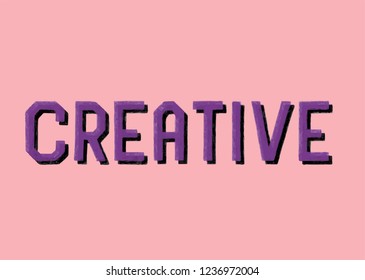 Handwritten style of Creative typography