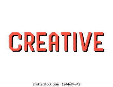 Handwritten style of Creative typography