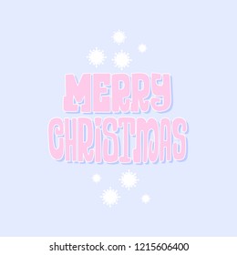 Handwritten style font, Christmas theme, text card, poster, t-shirt lettering print