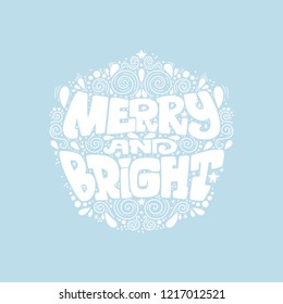 Handwritten style font, Christmas theme, text card, poster, t-shirt lettering print