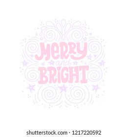 Handwritten style font, Christmas theme, text card, poster, t-shirt lettering print