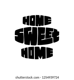 Handwritten style font Home Sweet Home, text card, poster, t-shirt lettering print
