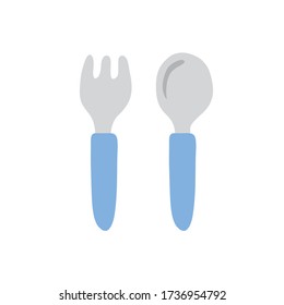 Handwritten style knife and fork vector illustration