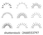 Handwritten sunburst (bumpy lines), vector illustration