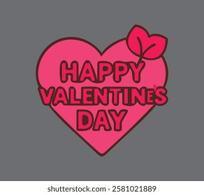 A handwritten text Happy Valentine's Day. Lettering. Colorful holiday banner. Vector illustration. It can be used for printing on T-shirts.Happy Valentines day typography T-shirt design