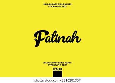 Handwritten Text of Islamic Female Name Fatinah