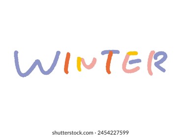 Handgeschriebenes Textmaterial des Winters.