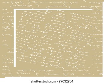 texto manuscrito en papel antiguo, ilustración vectorial