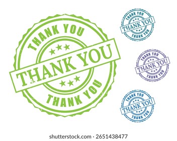 Handwritten Thank You Labels, Gratitude Stamp Vector Collection