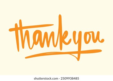 Handwritten Thank you lettering for greeting, colorful typography, lettering collection