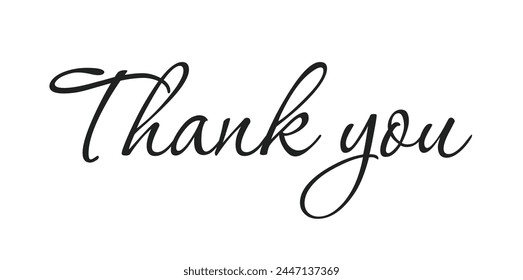 handwritten thank you note vector