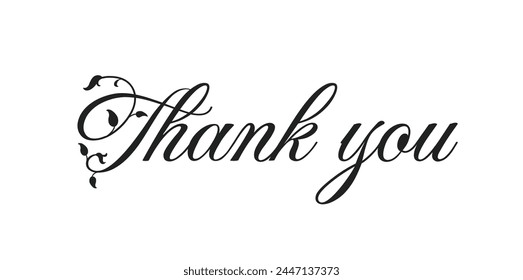 handwritten thank you note vector