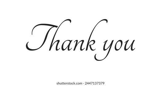 handwritten thank you note vector