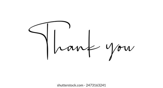 handwritten thank you note vector