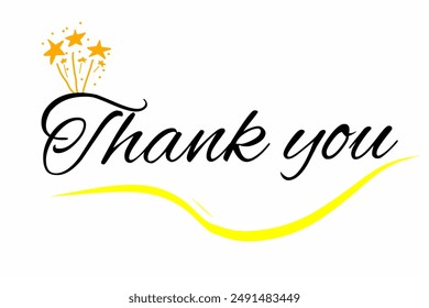 handwritten thank you note vector