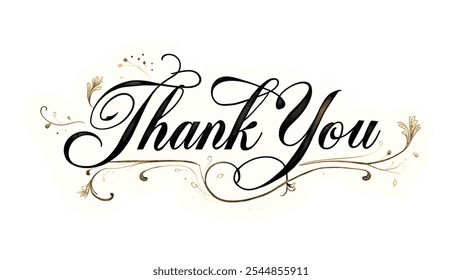 handwritten thank you note vector