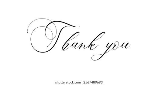 handwritten thank you note vector
