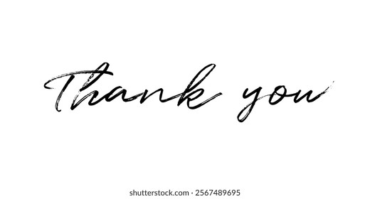 handwritten thank you note vector