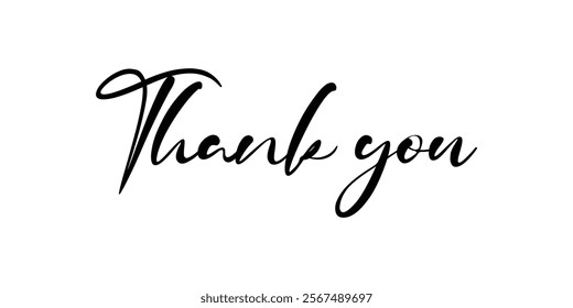 handwritten thank you note vector