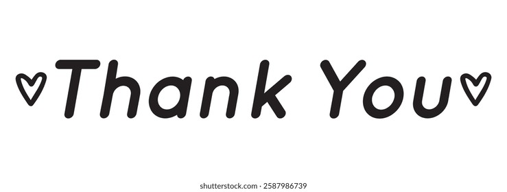 handwritten thank you note vector