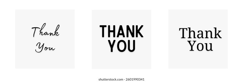 Handwritten thank you note vector