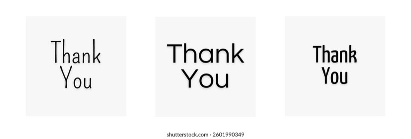 Handwritten thank you note vector